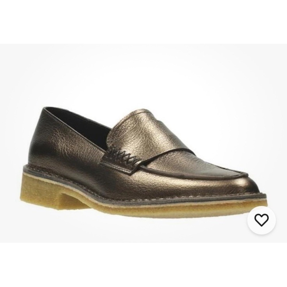 Clarks Originals Friya Loafer Bronze Leather Slip On Shoe Size 5.5 Made in Italy